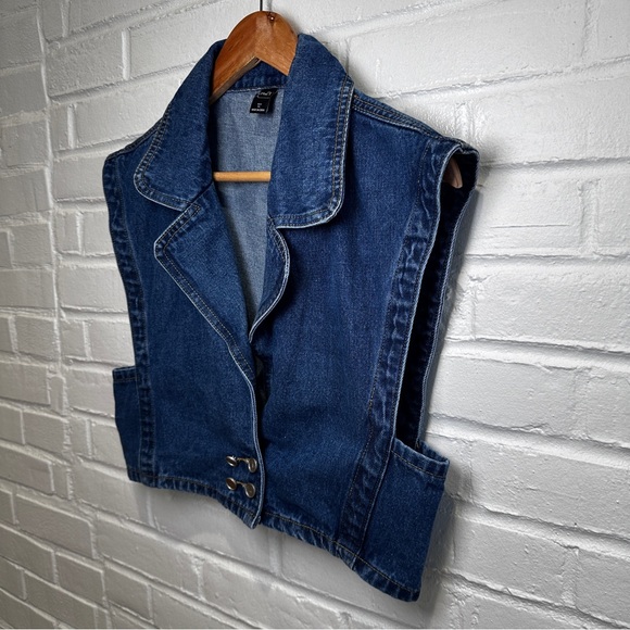 Blue Casual Womens Batwing Sleeve Double Breasted Denim Shirt - Picture 10 of 14